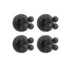 4Pcs Silicone Toothbrush Holders Hook Waterproof Self Adhesive Wall Mounted Single Hook for Hanging Key Plug Holder