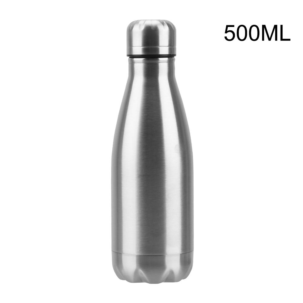 Single Wall Water Bottle 350ML 500ML 750ML 1000ML Stainless Steel Vacuum Flask Water Kettle Cola Drink Bottle For Travel Sports