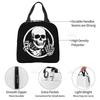 Skull Insulated Lunch Bag for School Office Resuable Thermal Cooler Lunch Box for Women Kids Food Container Bento Tote Bags