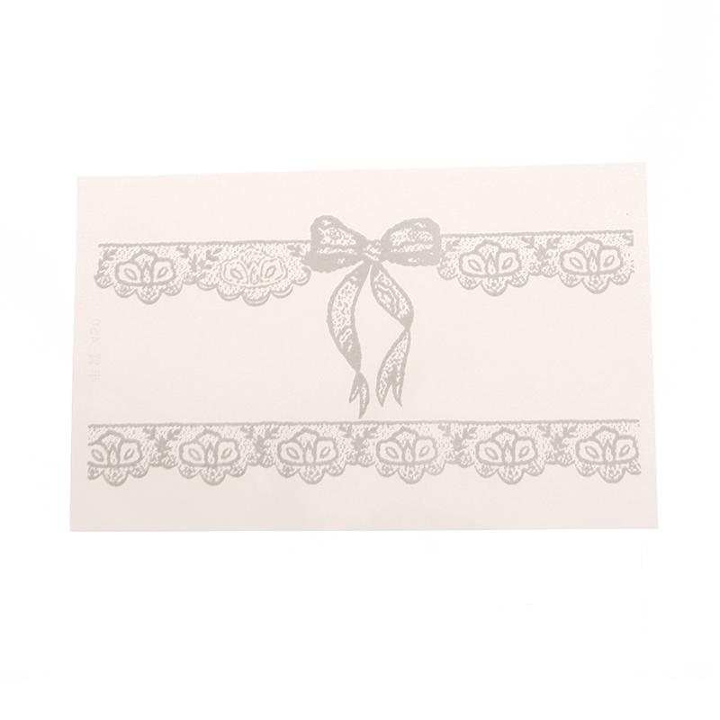 Dantel Fiyonk Bitkisel Meyve Suyu Dövme Çıkartmaları Yarım Kol Göğüs Su Geçirmez Geçici Dövmeler Sahte Seksi Köprücük Kemiği Hotwife