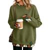 Women's Long Sleeve Casual Sweatshirt Loose Fit Pullover Top for Daily Wear