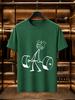 2026 New Arrival 100 Cotton Tshirt Funny Stickunisex Lifting Barbell Sketch Fitness Print Crew Neck Unisex Casual Short Sleeve Tee