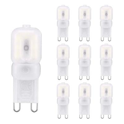 10 db G9 LED Izzó 220V SMD2835 Fehér Meleg Fehér Fény Otthoni Kristály Csillárhoz 30W Halogén Lámpa Cseréje