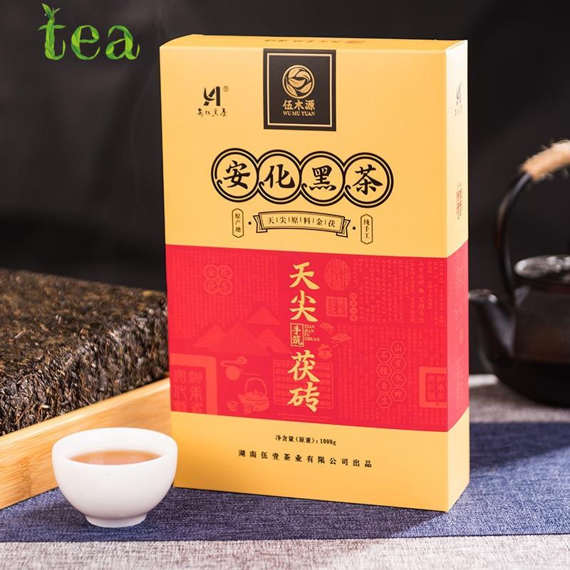 

Чай TianJian Anhua темный 2019 года с прессованным чаем Gloden Flower 1000г