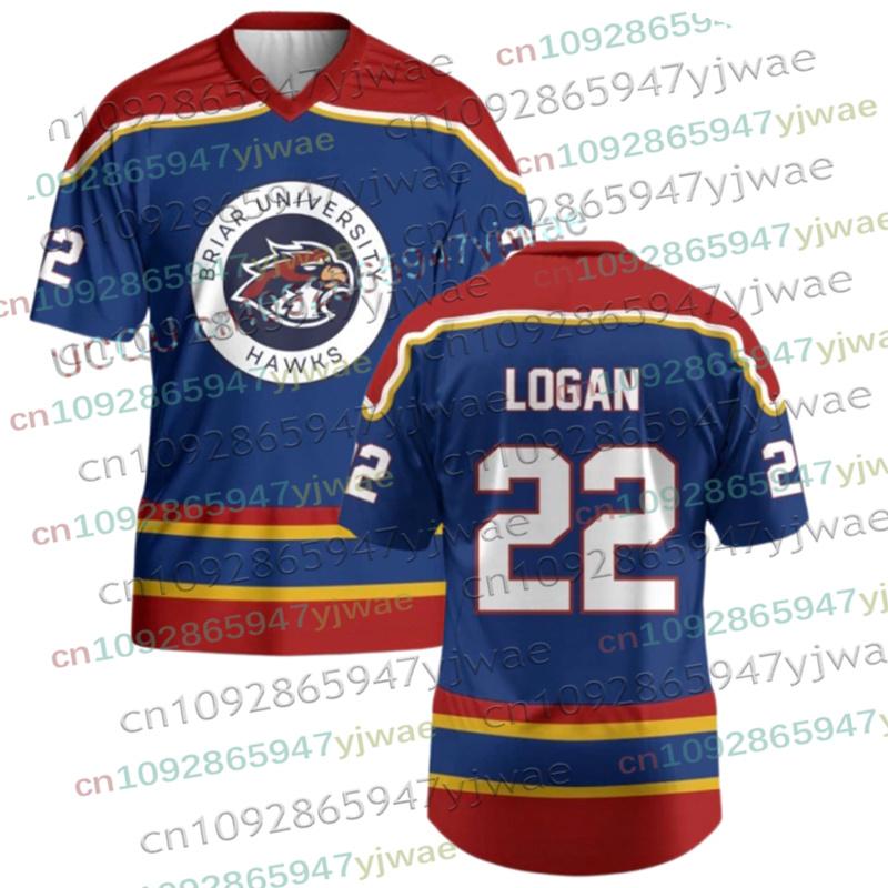 Fuori Sede Briar University Maglia Graham 44 22 DI LAURENTIS 66 Tucker46 T-shirt Scollo a V Manica Corta Maglia da Hockey Genitore-Figlio