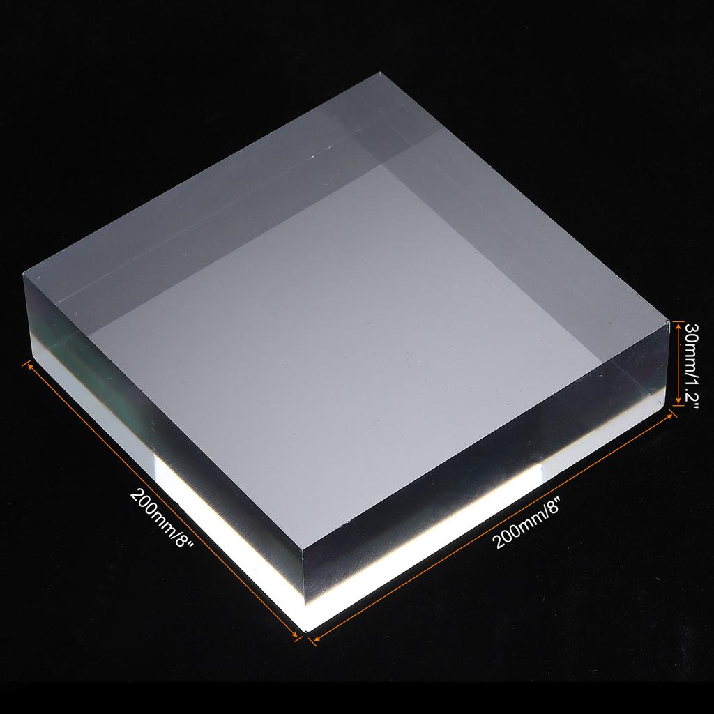1pcs Acrylic Square Display Stand Base Solid Clear Display Block Clear Jewelry Stand Ring Showcase Holder Base for Collectibles