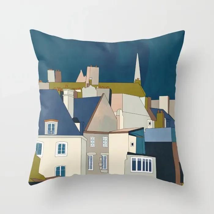 Dekorative Home Kissenbezug Kissenhüllen 45*45 nordisch 40*40 40x40cm 50x50cm Dekokissenbezug Abstrakt 60X60cm Morandi
