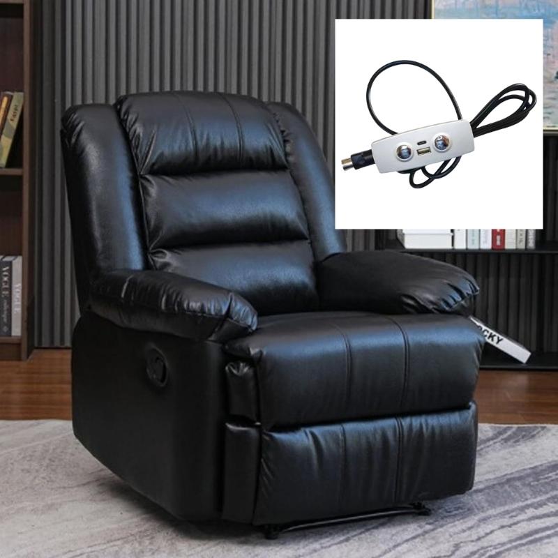 Electric Sofa Recliner Switches with USB Charging Port 2 Button Hand Control Push Rod Motor Lift Switches Easy to Use