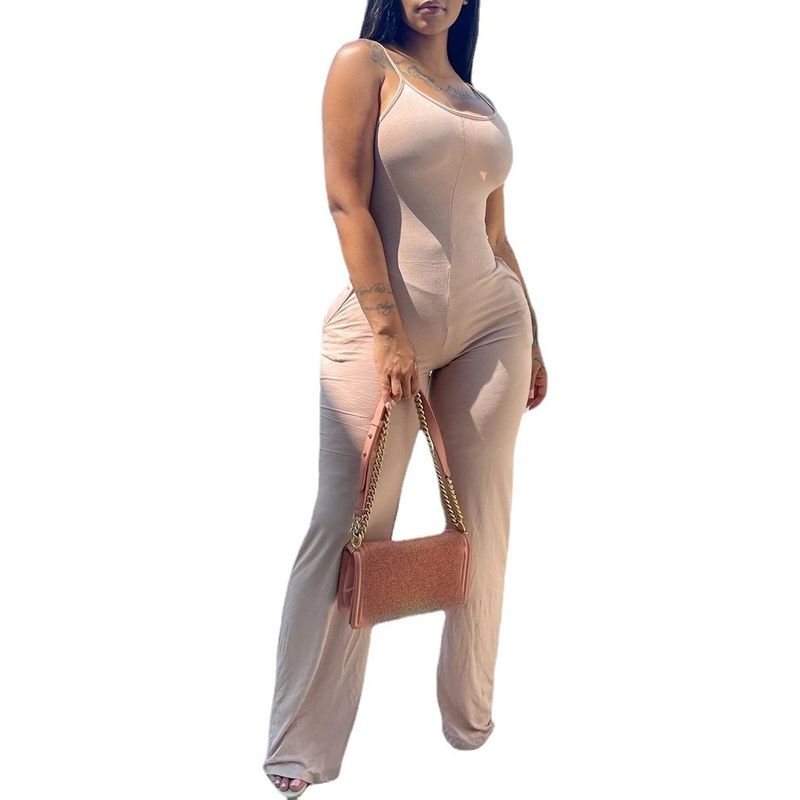 Slim Print Suspender Jumpsuit Fashion Temperament Slim Fit Print Sling Jumpsuit Women Clothes