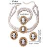 Zircon Pearl Jewelry Sets Multi-layer Bridal Jewelry Sets Necklace Bracelet Earring Set  Gifts
