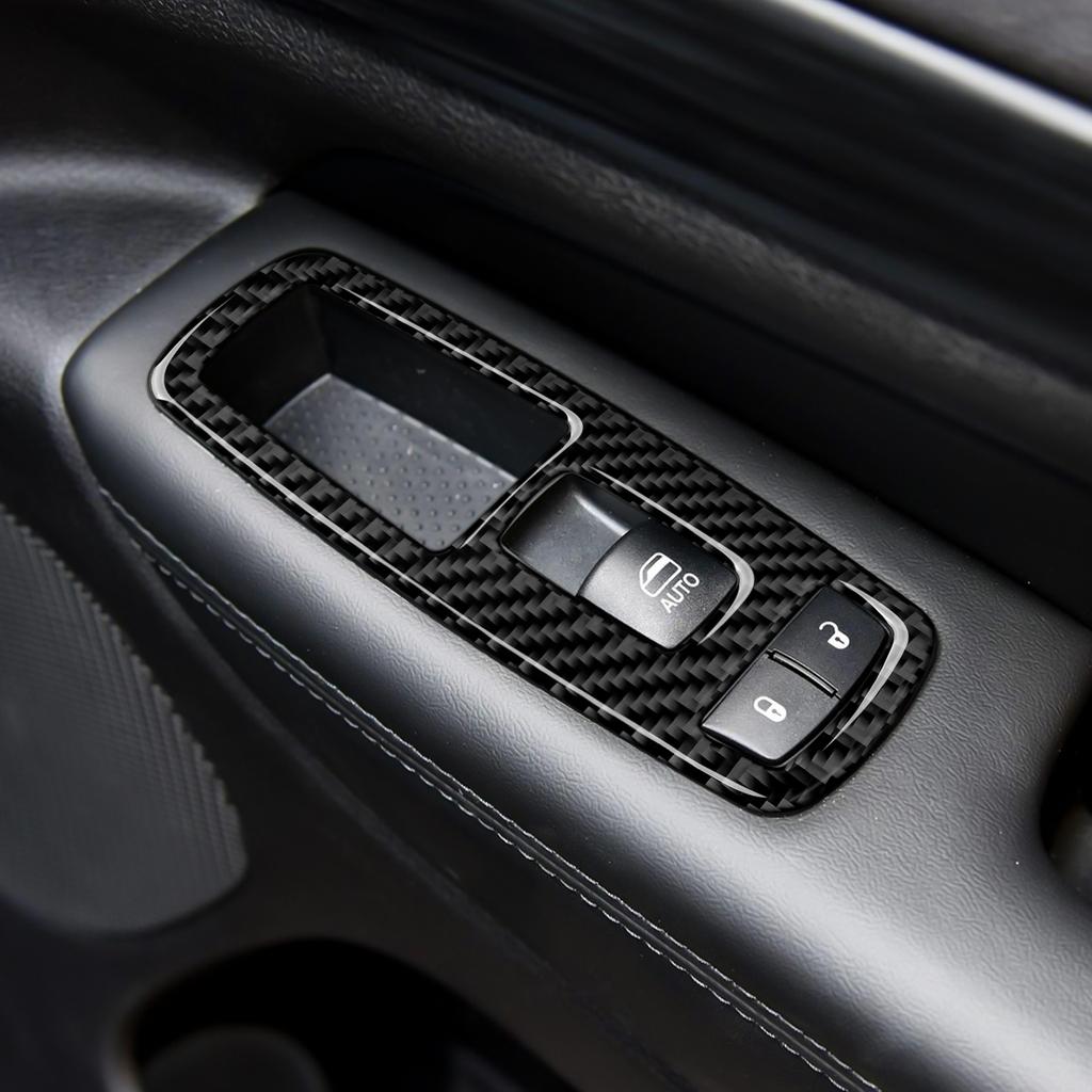 Carbon Fiber for 2011- Jeep Grand Cherokee Accessories Window Lift Control Switch Cover Trim Decals Interior