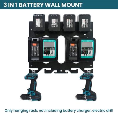 A72U Charger Holder For Tool Room For 4 Batteries 14.4V/18V DC18RD DC18RC Charger Wall Mount