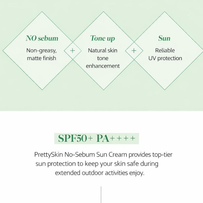 PRETTYSKIN No-Sebum Sun Cream SPF50+ PA++++ 50ml/1.69 Fl.oz