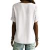 Women's Fashion Loose-Fit Round-Neck Short-Sleeve Gathered T-Shirt Top