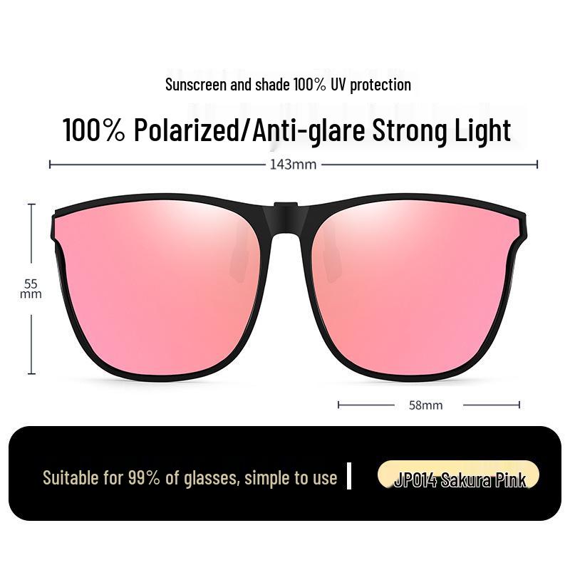 Occhiali da Sole Polarizzati Clip-On Ribaltabili da Uomo - Protezione UV per la Guida Giorno/Notte
