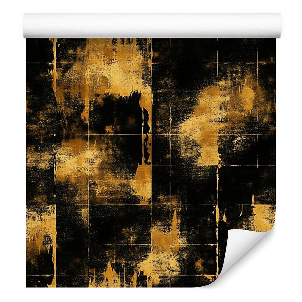 Aged Gold Ochre and Black Wallpaper for Living Room and Bedroom 50x1000