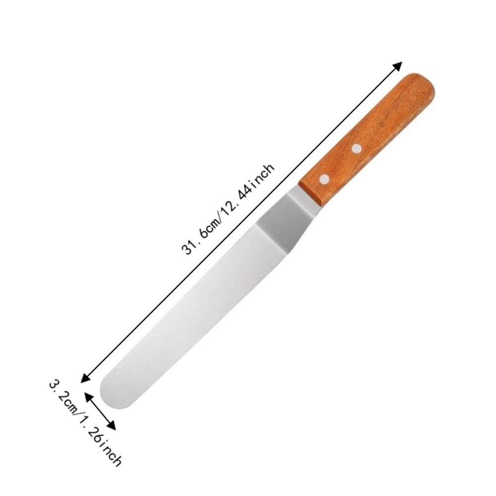 Food Grade Cake Spatula Stainless Steel Blade Palette Knife Durable Icing Spatula  Cake Decorating