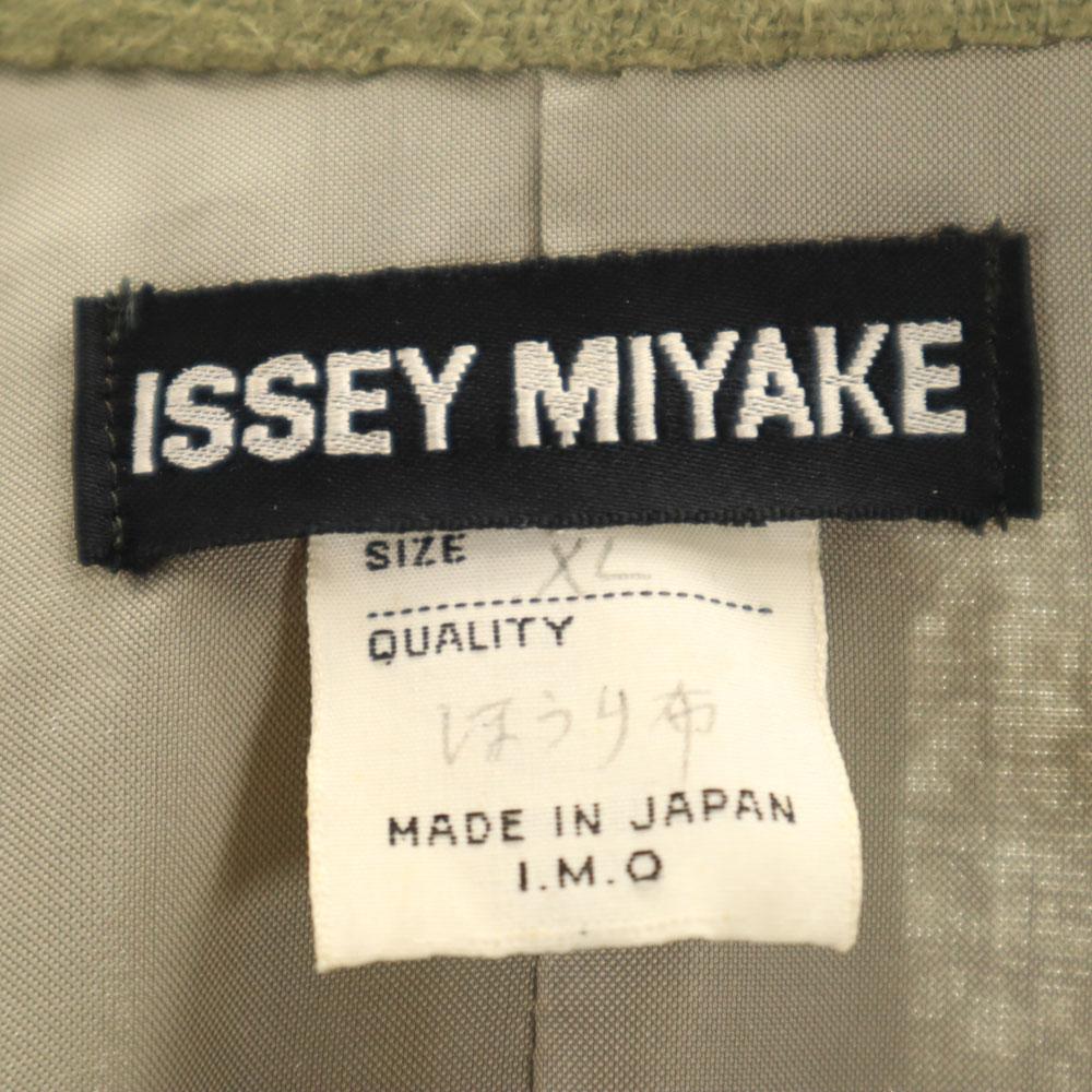 ISSEY MIYAKE made in Japan Blowout cloth tailored jacket XL Olive blazer Men's Used