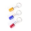 Mini Waterproof Metal Medicine Pill Box Case Bottle Holder Container Keychain
