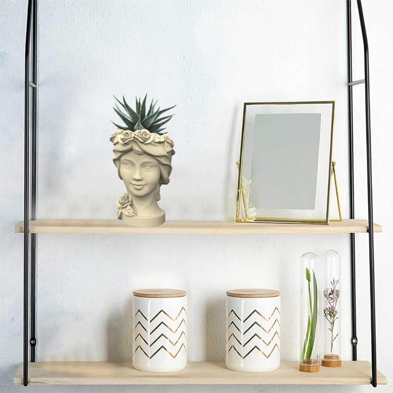 Easy To Use Silicone Mold Artistic Face Flower Vase Epoxy Molds Succulent Planter Pots Casting Mould Home Decorations