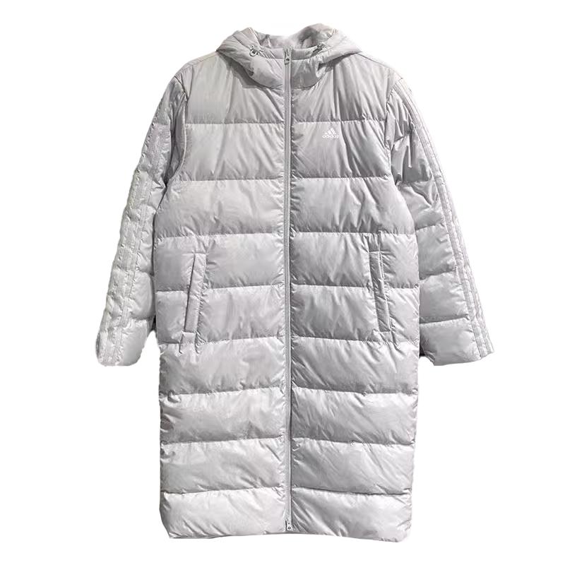 Adidas Down Jackets Unisex Gray Hooded Moderate IK2414 A/M 175/96A