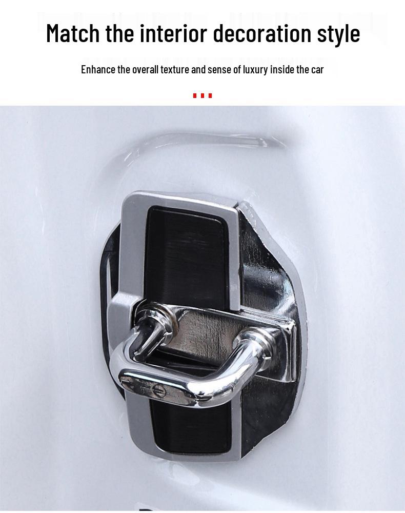 Subaru Forester, Outback, XV, Legacy Anti-Rattle TRD Door Lock Buckle Cover - Stainless Steel Car Accessory.