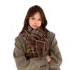 Plaid scarf women's winter Korean version of the new versatile British tassel thickened imitation cashmere warm student scarf