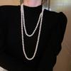 Elegant Geometric Pearl Necklace For Women With Electroplated Finish Summer Accessory