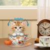 2D Flat Cat DIY Shaking Head Teacup Cat Diamond Painting Desktop Decorations
