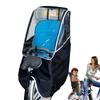 Bicycle Child Seat Canopy Cover Waterproof Bike Child Seat Rain Canopy Bicycle Rain Cover with Transparent Window Universal Pad