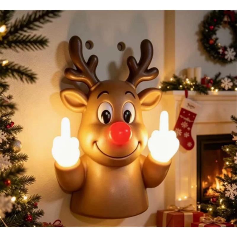 Middle Finger Cute Ghost Halloween Ghost With Middle Finger On Both Hands Night Light