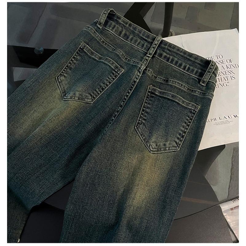 Damskie Wiosenne Nowe Dżinsy Denimowe Micro Cropped Wyszczuplające Spice z Wysokim Stanem