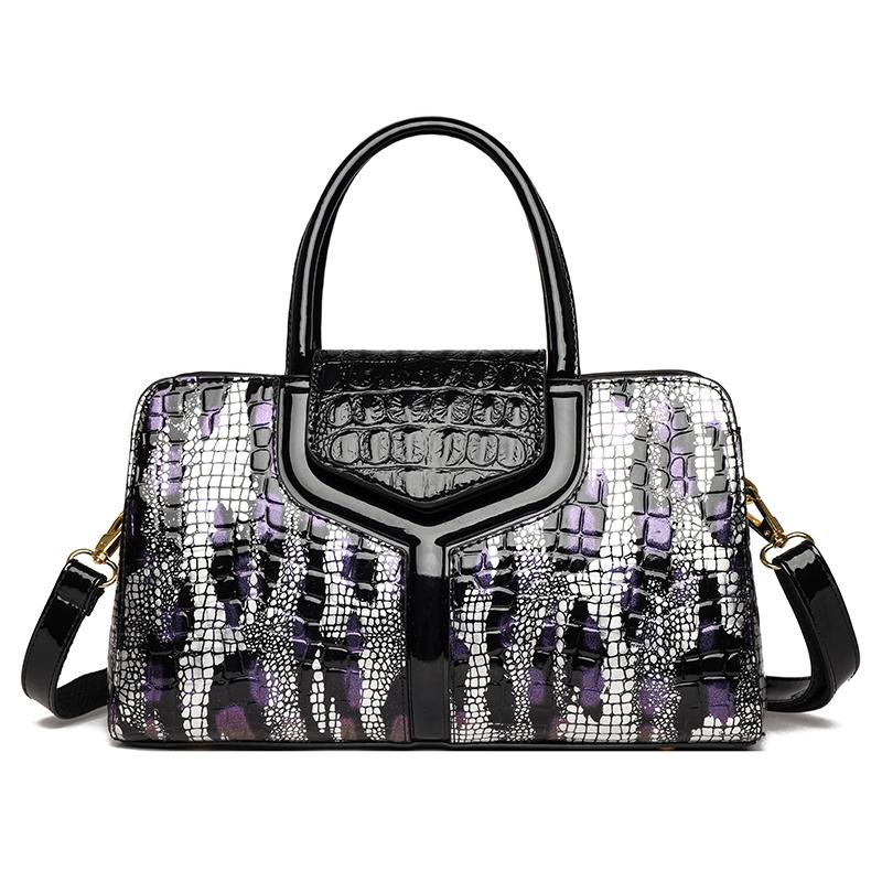 Luxury Shoulder Tote Bag Leopard Patent Leather Women Crossbody Shoulder Bags 2026 Designer Daily Commuting Female Handbags Sac