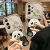 Phone Case: 2D Flat Samsung Galaxy A34 A35 S20 S22 S21 FE Plus Ultra Protective Case, Panda Eating Bamboo Leaves, Christmas Halloween Holiday Gift