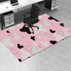 Office Rug Mickey Mouse, Pink Background theme 3D Printed Anti-Slip Rug-Machine Washable for Living Room