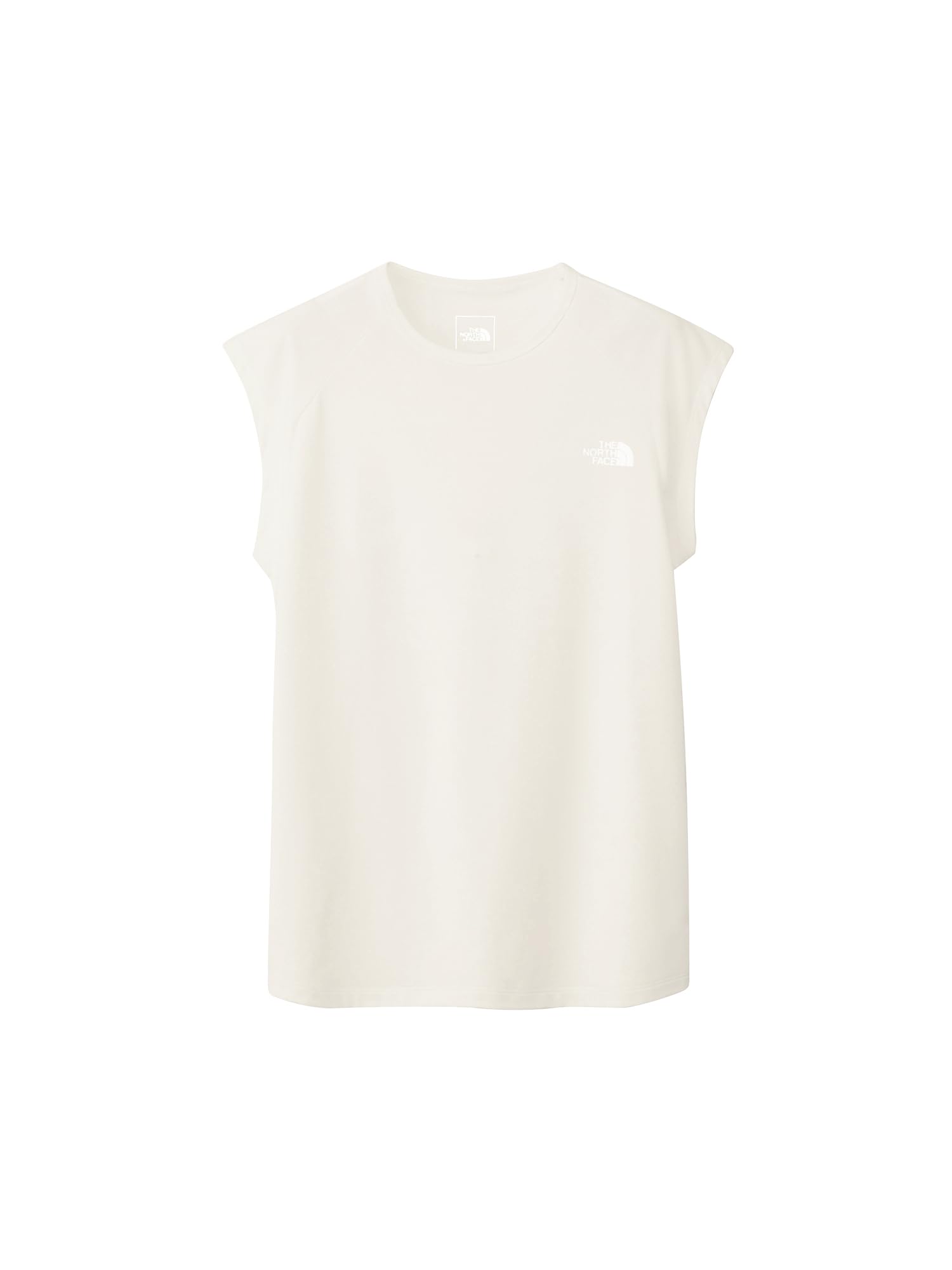 

The North Face Футболка женская с коротким рукавом, скроенная и сшитая, рукав-фонарик, длинный подол, серовато-белая, M