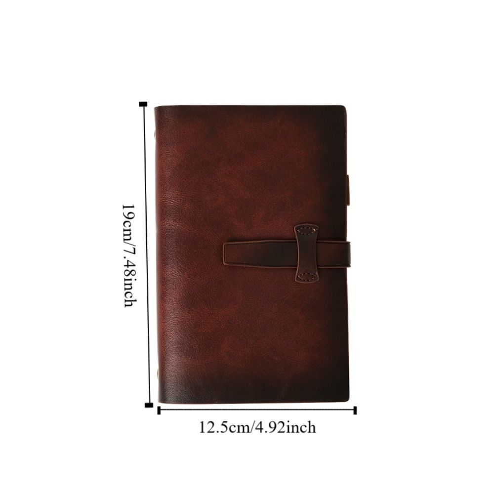 A6 PU Leather Binder Notebook Refillable Meeting Minutes Notebook Loose Leaf Notebook  Work