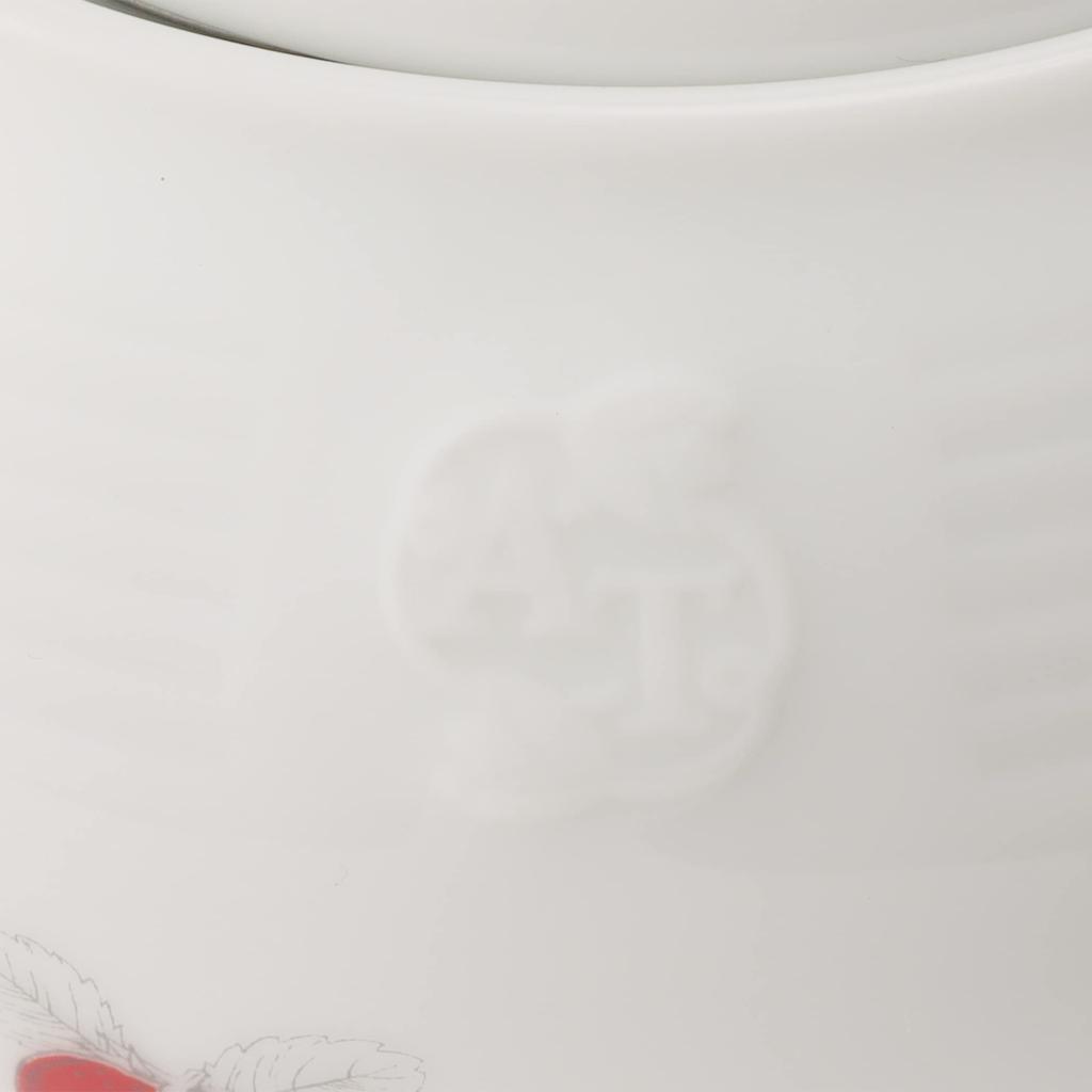 Afternoon Tea Living Teapot GU53 Strawberry Teapot with Strainer, Parallel White