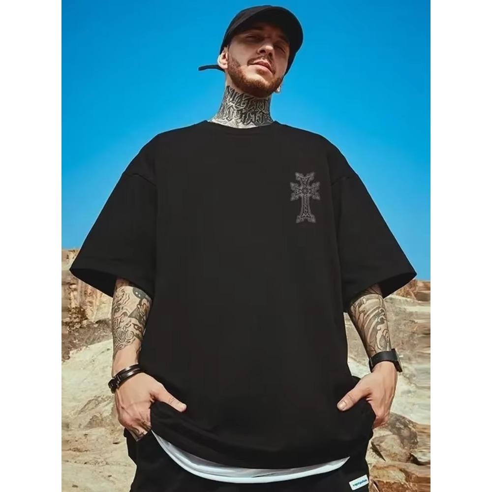 Summer New Casual Loose T-shirt Short Sleeved Men's Loose Fashion Printing Large 8XL Hip Hop Couple Wear Half Sleeve Cotton Top