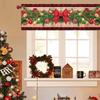 Christmas Short Curtains Merry Christmas Decorations for Home 2025 Navidad Natal Curtains Valance Xmas Ornament New Year 2026