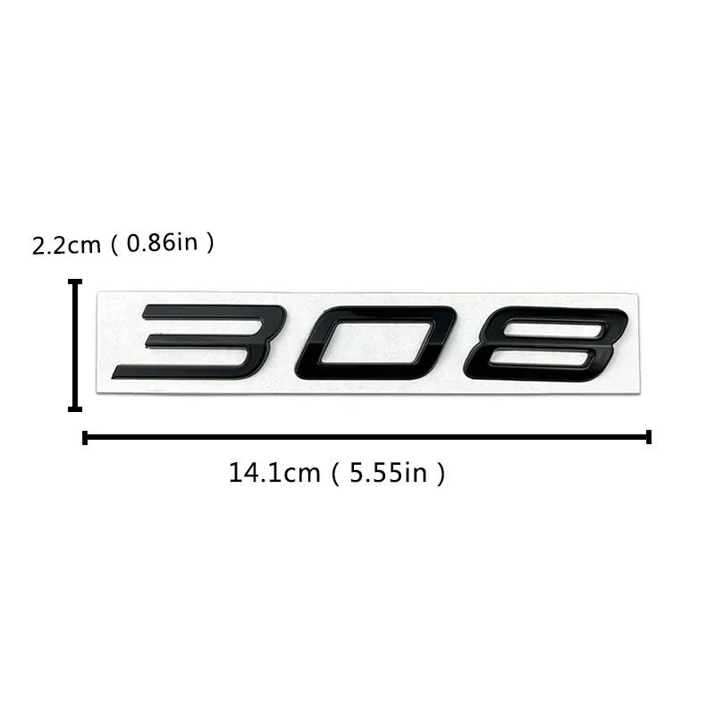 AAXI1 3D Car Rear Trunk Emblem Sticker for Peugeot 308 Auto Metal Letter Badge Decal Exterior Decoration