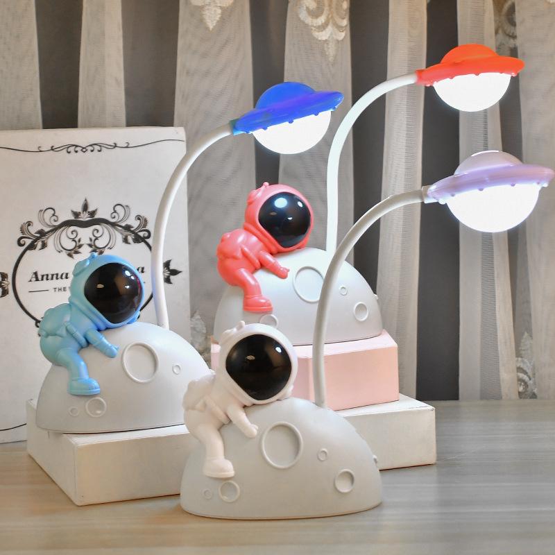 Creative Cartoon LED Desk Lamp with Multi-Function and Eye Protection for Student Reading and Children's Bedside Use