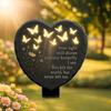 Butterfly Heart-Shaped Garden Plaque Ground Insert