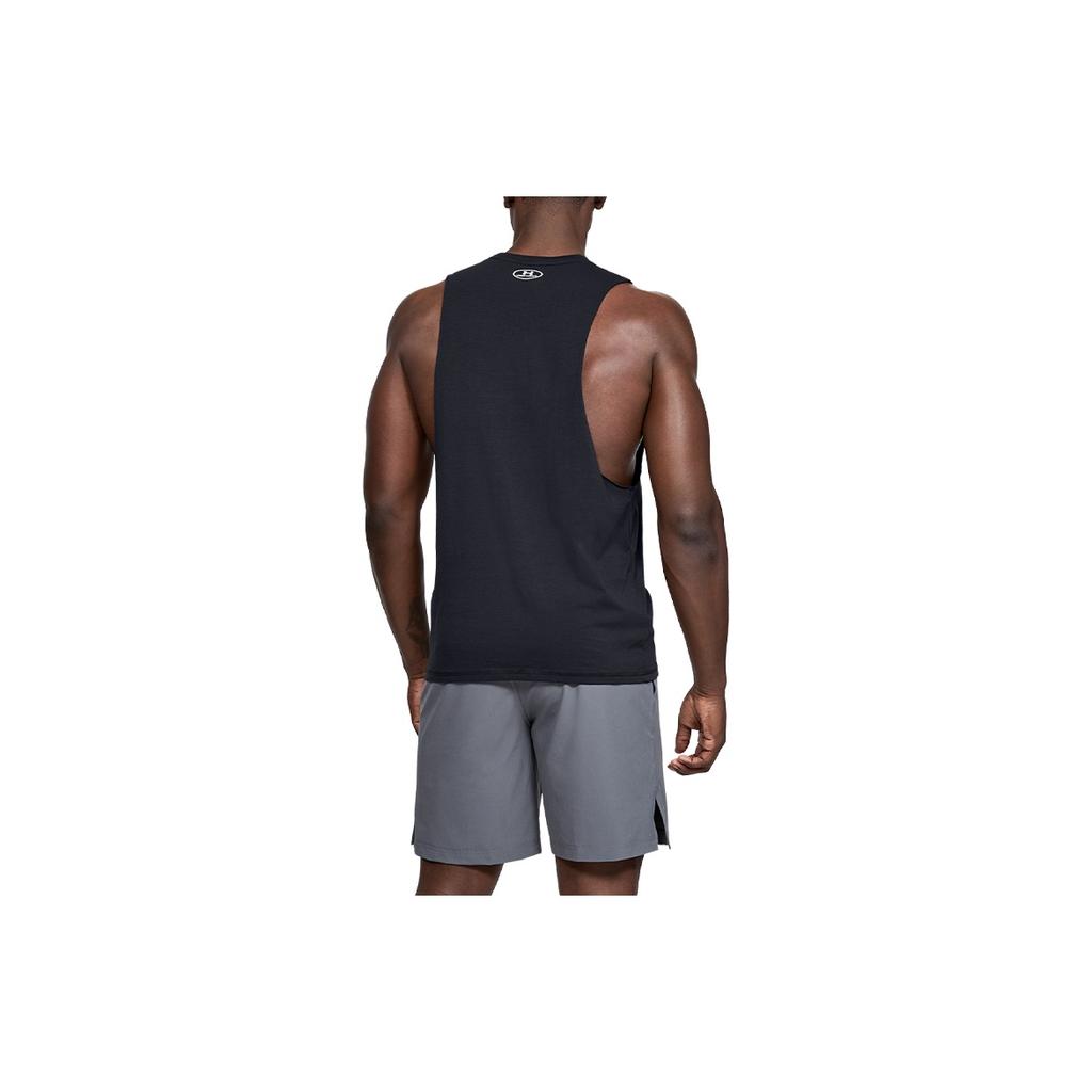 Under Armour Letter Print Training Breathable Running Vest Men Tops Black 1346097-001
