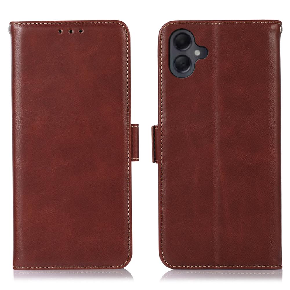For Samsung Galaxy A07 Case RFID Blocking Genuine Cow Leather Wallet Phone Cover