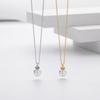 Elegant Titanium Steel Necklace with White Pearl Pendant - High-End Luxury Design
