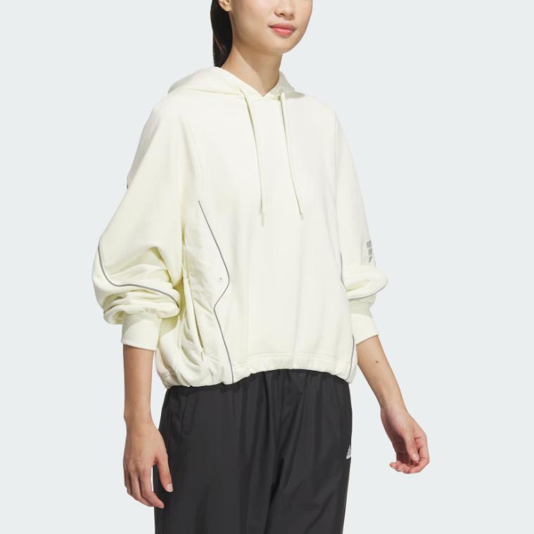 Adidas FW24 FUSTL Series W P SWT3 Sports Casual Hooded Pullover Long Sleeve Sweatshirt Women Sweatshirt Ivory JM6226