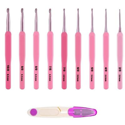 1 Set Knitting Needle Crochet Hook Set 2.0mm-6.0mm Easy To Use Crochet Needle for Crocheting Knitting Handicraft