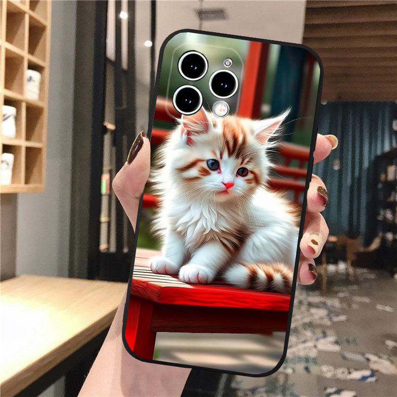 Cute baby kitten Cat Phone Case For iphone 17 Pro Max Air 16 15 14 13 Pro Max 15 16 Pro 15Plus Shell
