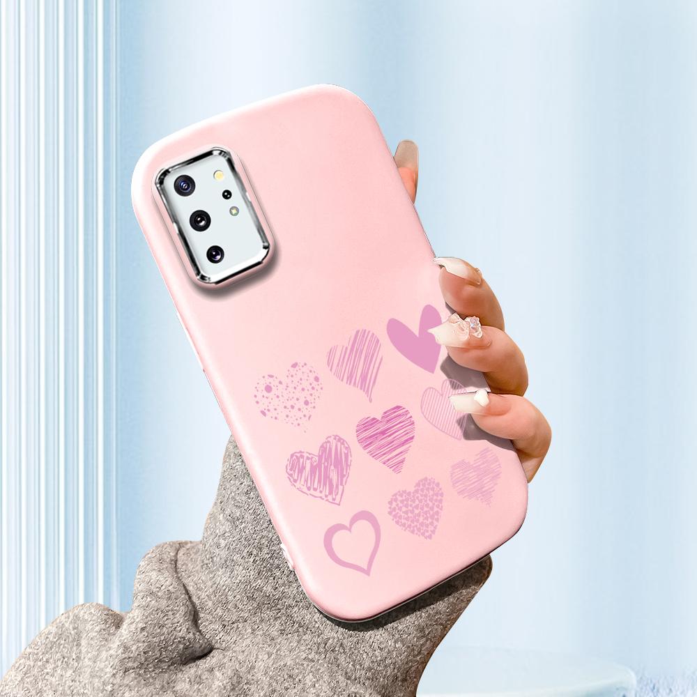 Solid Color Silver Edge Lens Fatty Casing Soft TPU Liquid Silicone Cover Shockproof Phone Case for Xiaomi Redmi Samsung